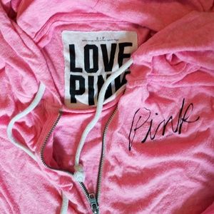 Lightweight Hooded PINK Zip-up Hoodie